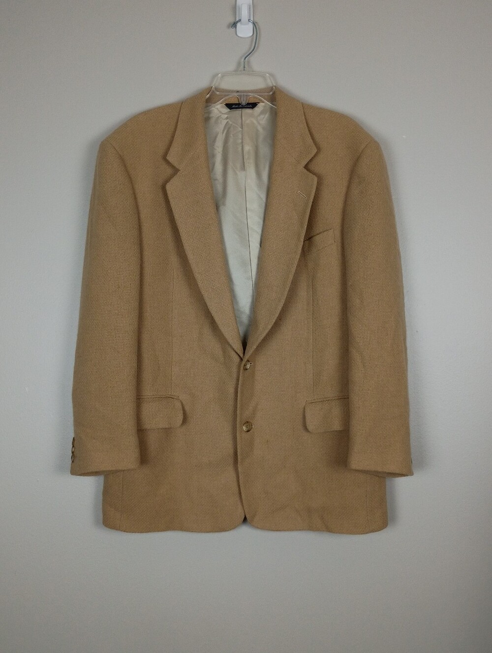 VTG Saks Fifth Avenue 100% Camel Hair Blazer Men's 41R Sport Coat Union Made